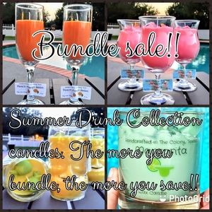 Bundle Sale on Summer Drink Collection Candles!! Bundle more, save more!!